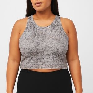 Yogalicious Gray Abstract Tank Top
